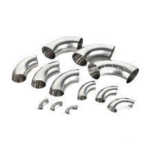 45/90/180 degree welded clamped threaded Sanitary Stainless Steel elbow with good prices